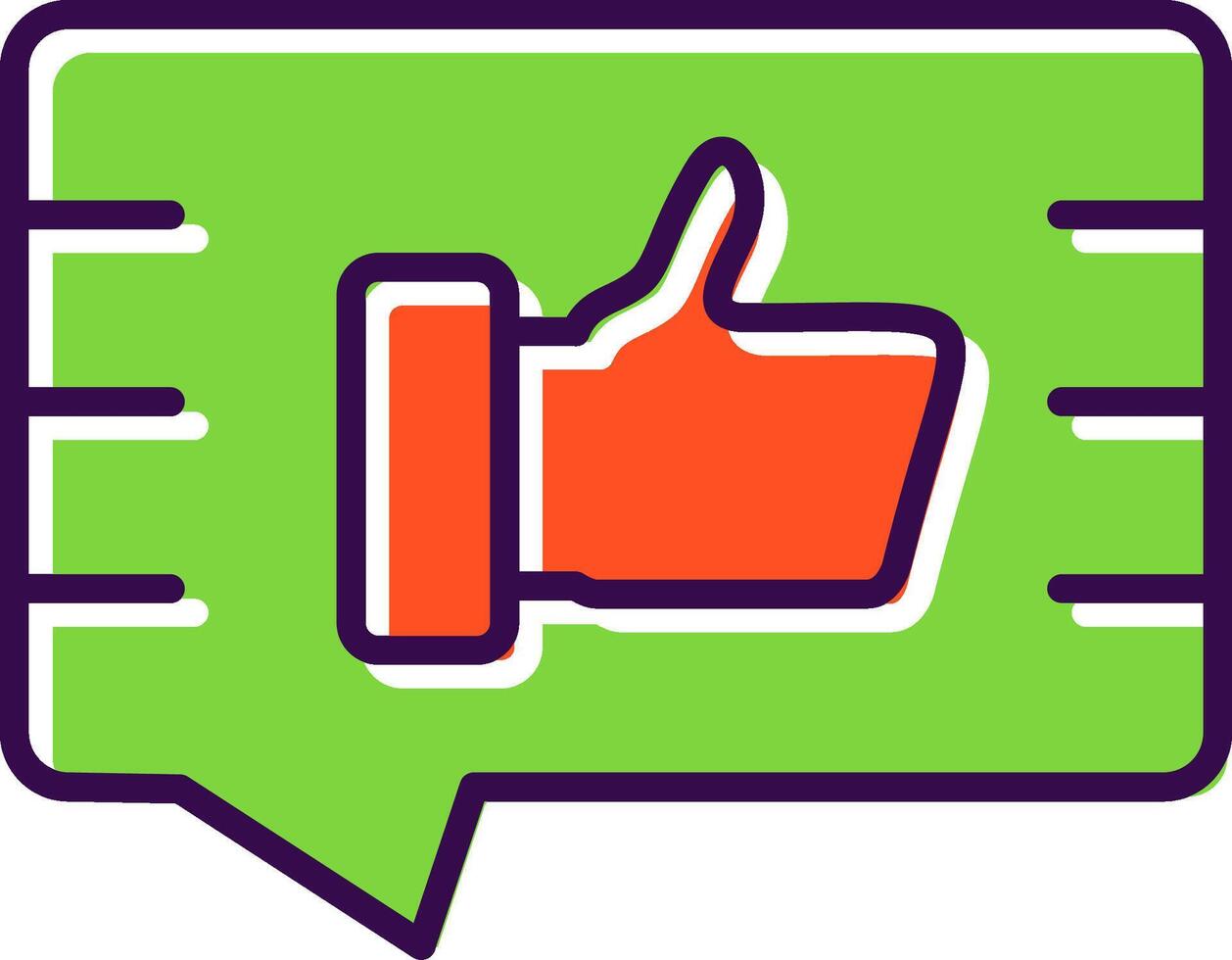 Feedback filled Design Icon vector