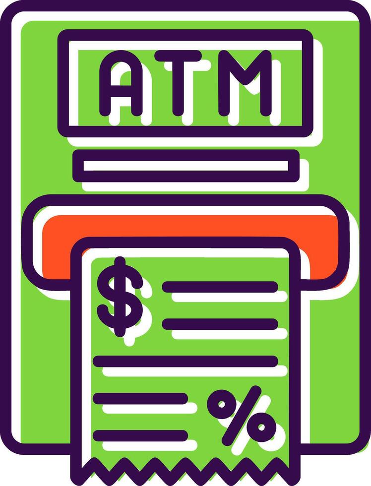 Atm Machine filled Design Icon vector