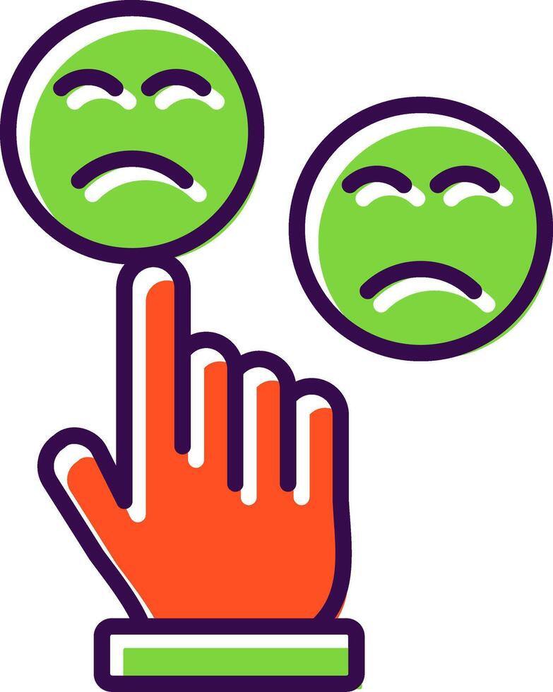 Customer Satisfaction filled Design Icon vector