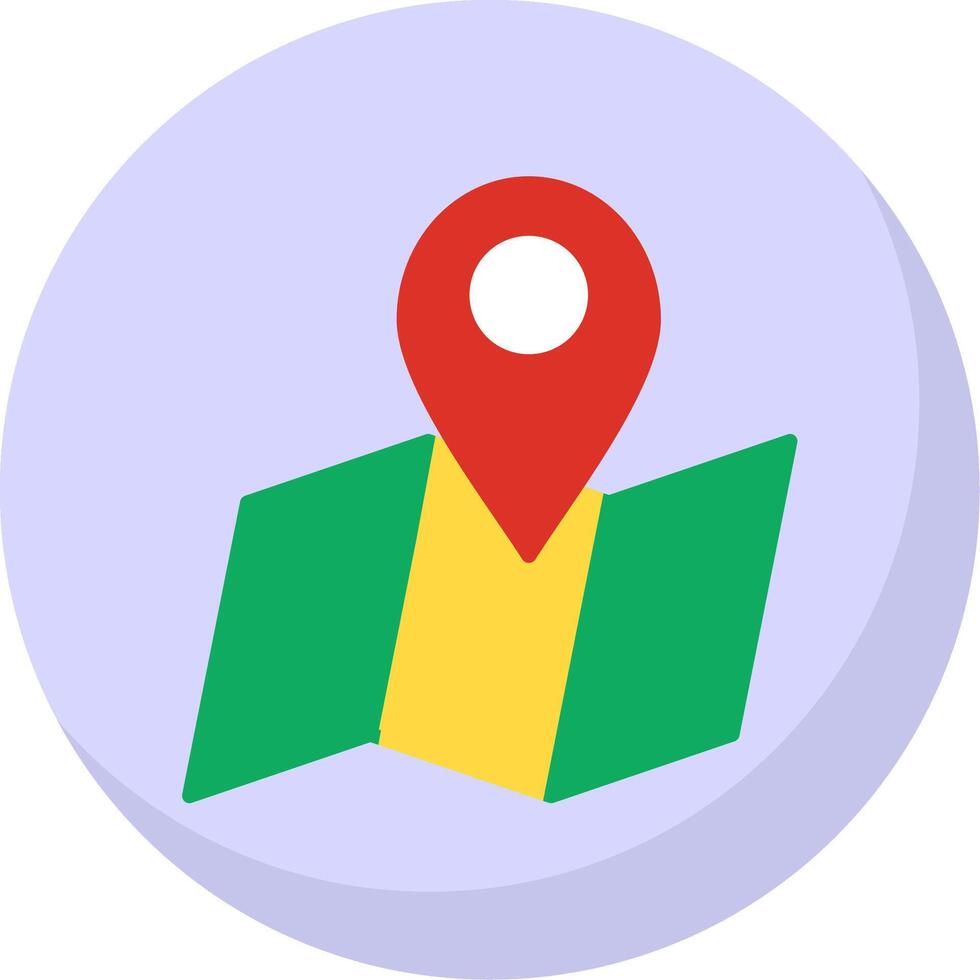 Map Pointer Flat Bubble Icon vector