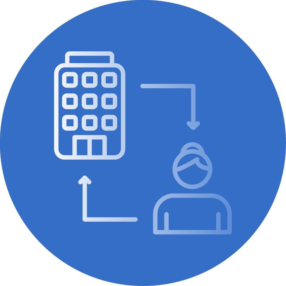 B2c Flat Bubble Icon vector
