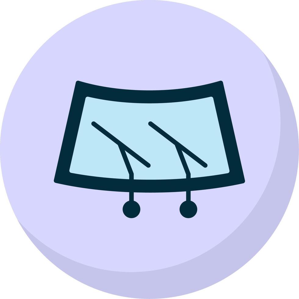 Windscreen Flat Bubble Icon vector
