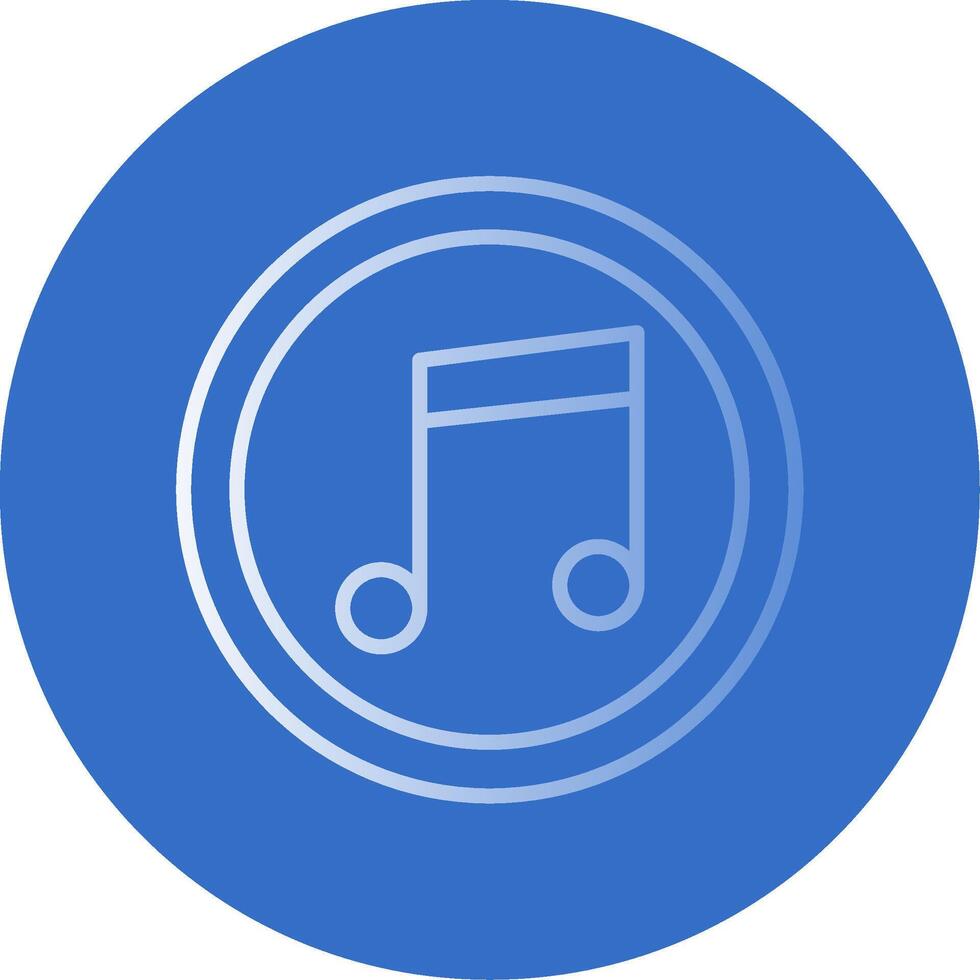 Music Note Flat Bubble Icon vector