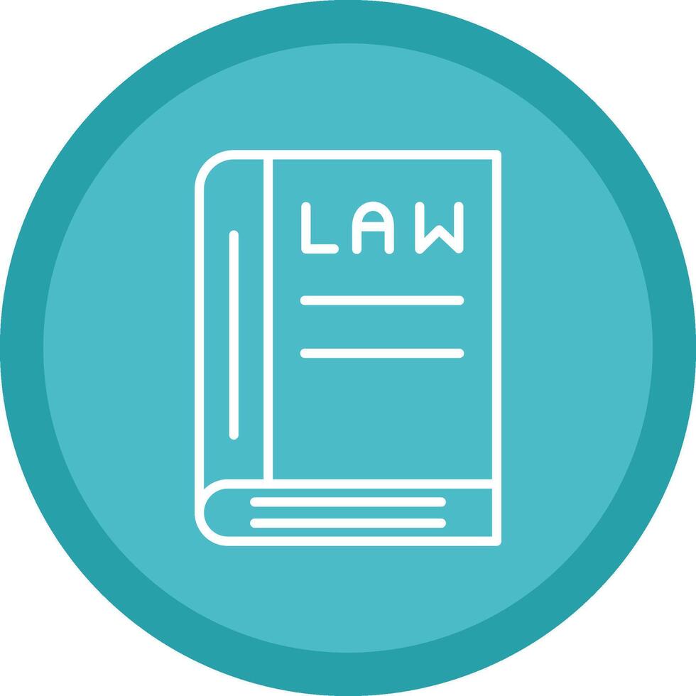 Law Book Line Multi Circle Icon vector