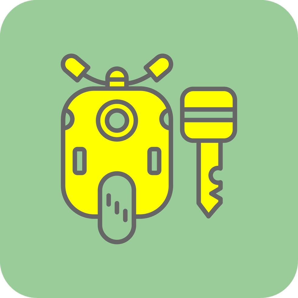 Motorbike Filled Yellow Icon vector