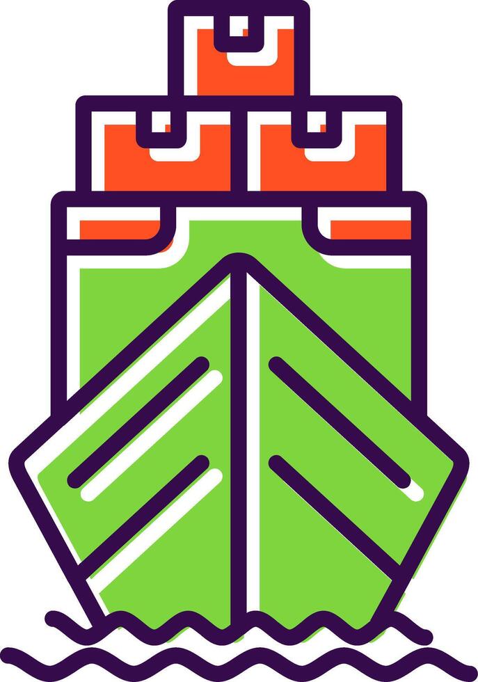 Yacht filled Design Icon vector