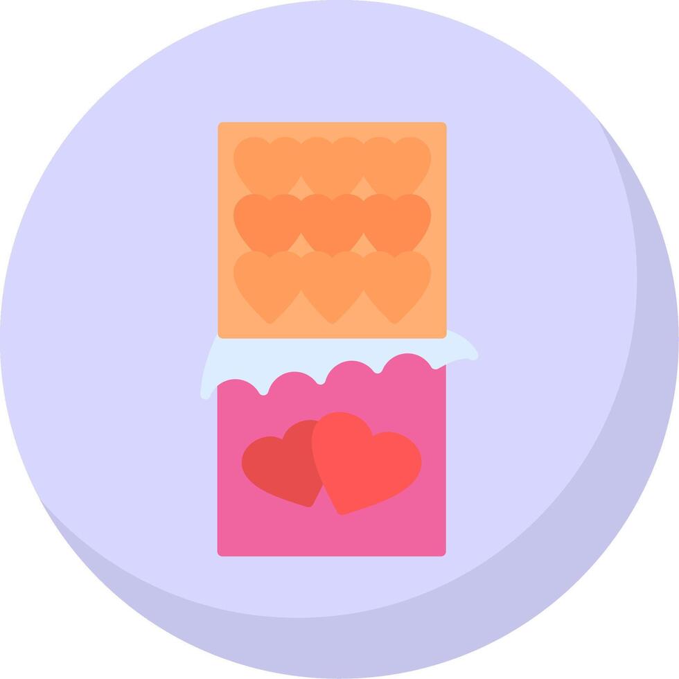 Chocolate Bar Flat Bubble Icon vector