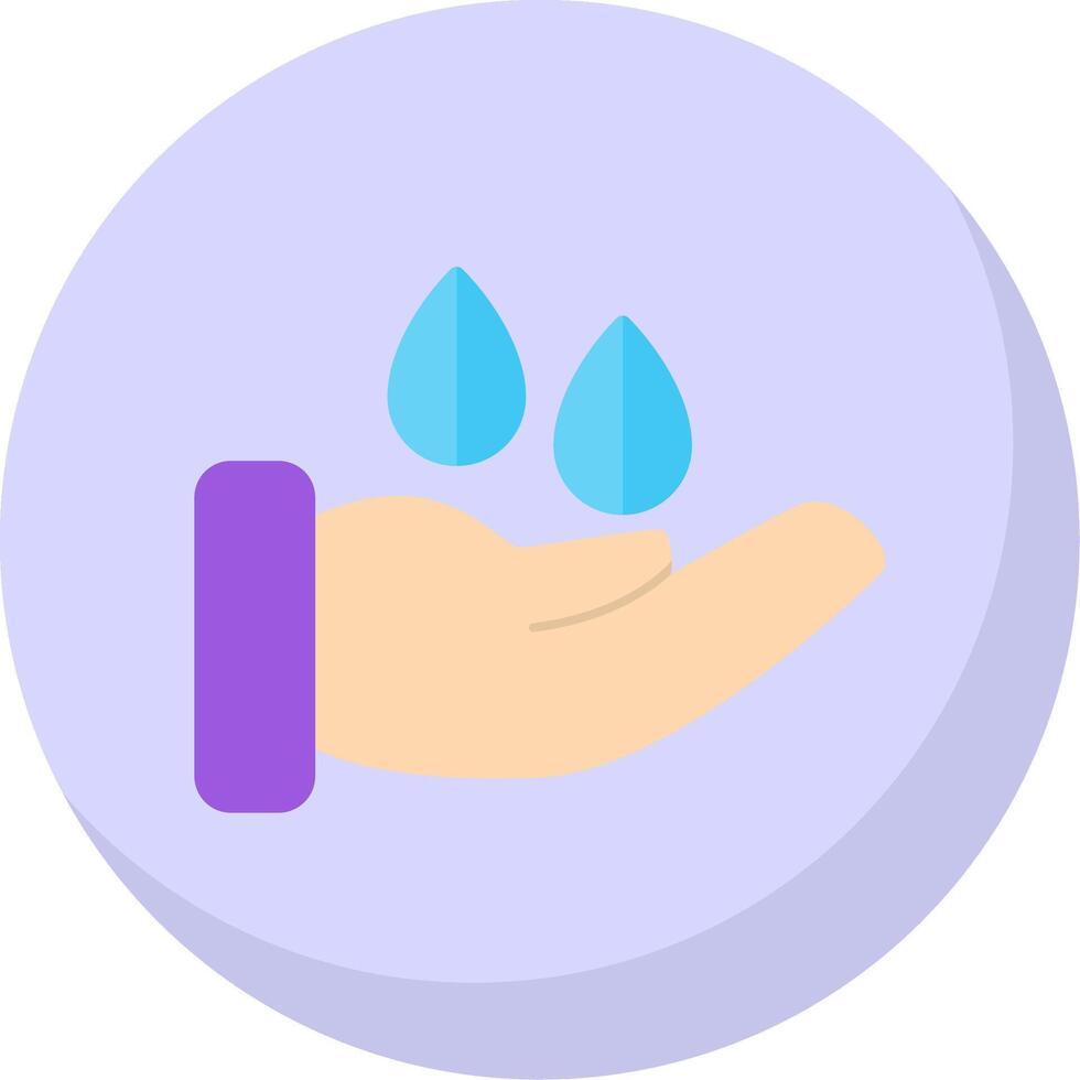 Save Water Flat Bubble Icon vector