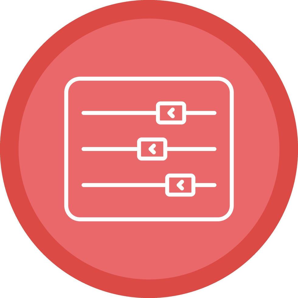 Sliders Line Multi Circle Icon vector