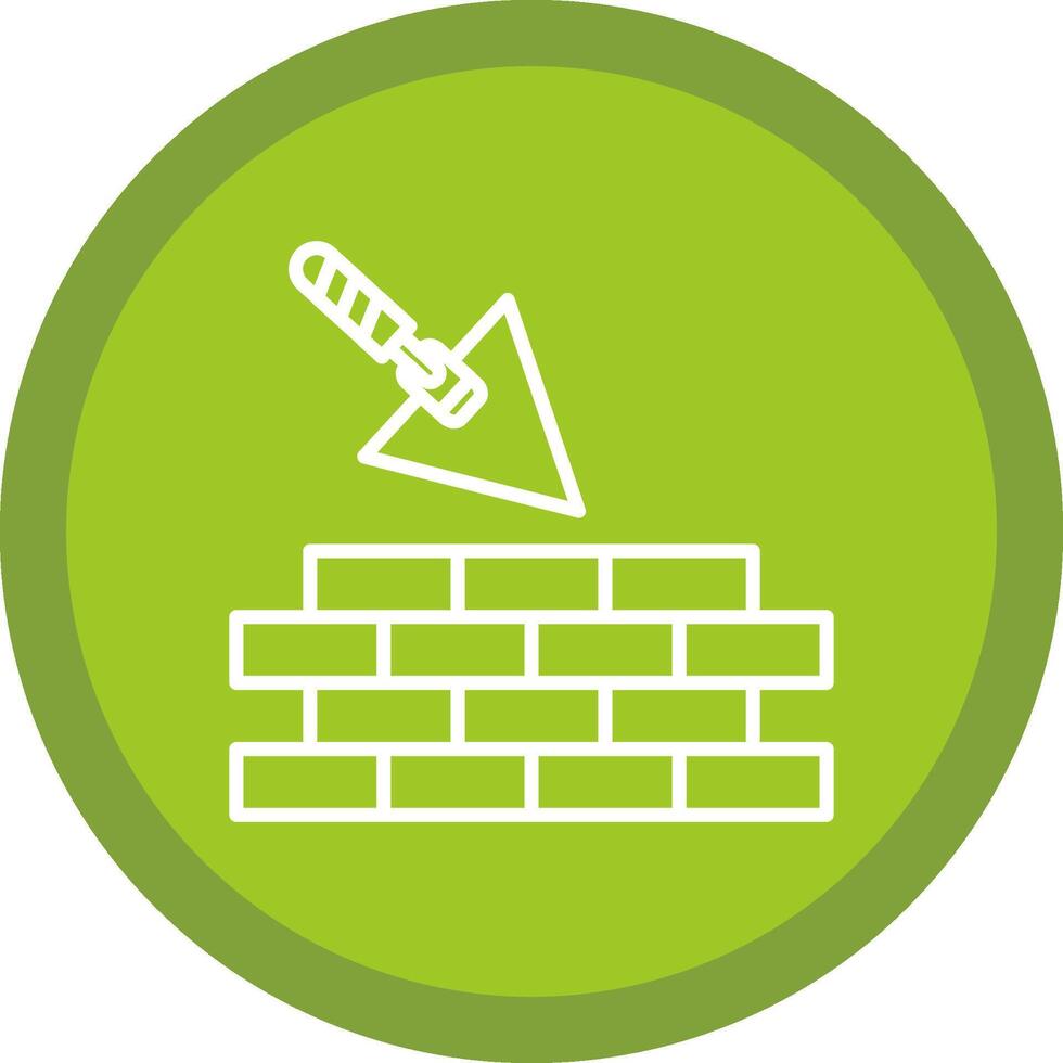 Brickwork Line Multi Circle Icon vector