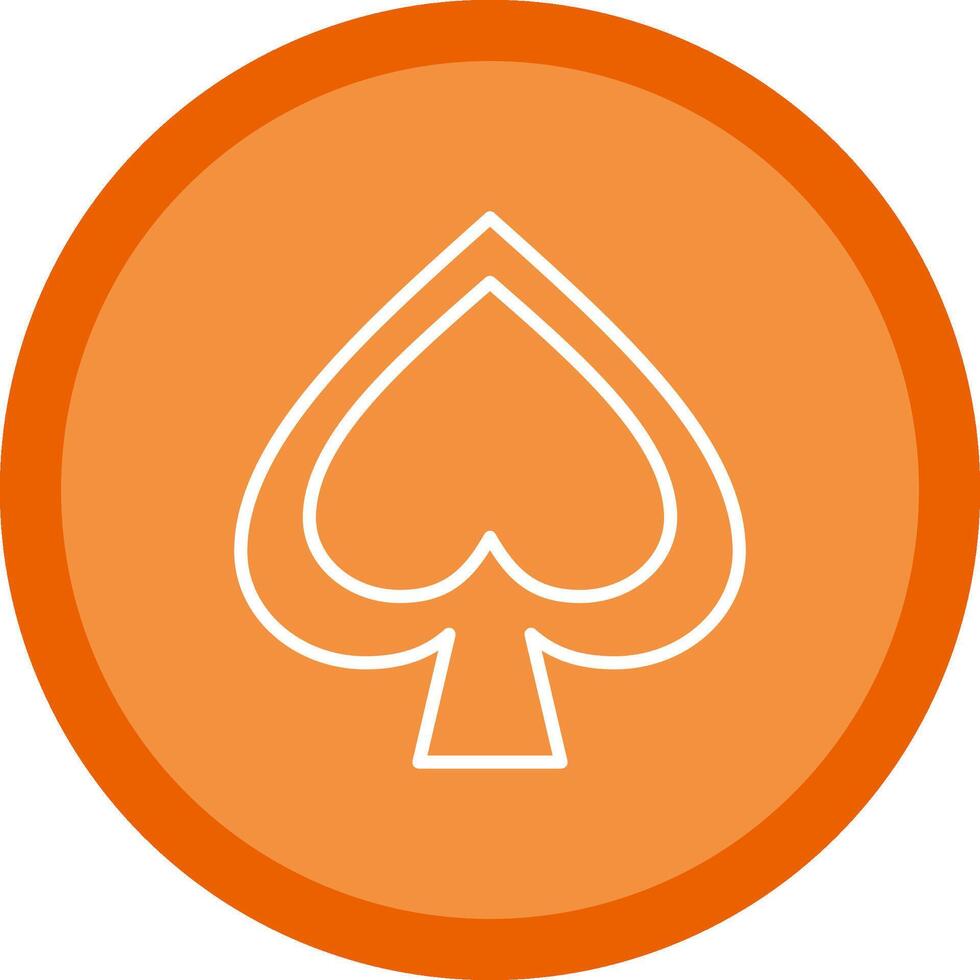 Spade Line Multi Circle Icon vector
