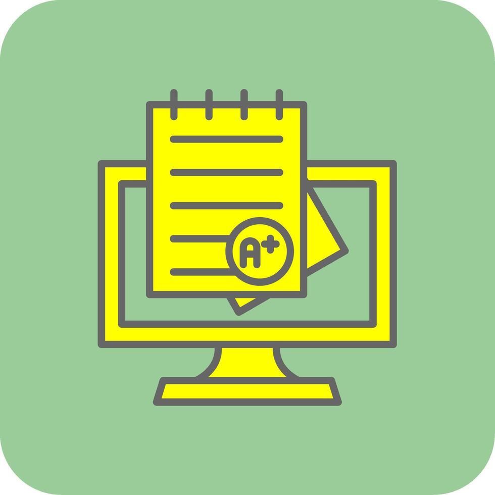 Grades Filled Yellow Icon vector