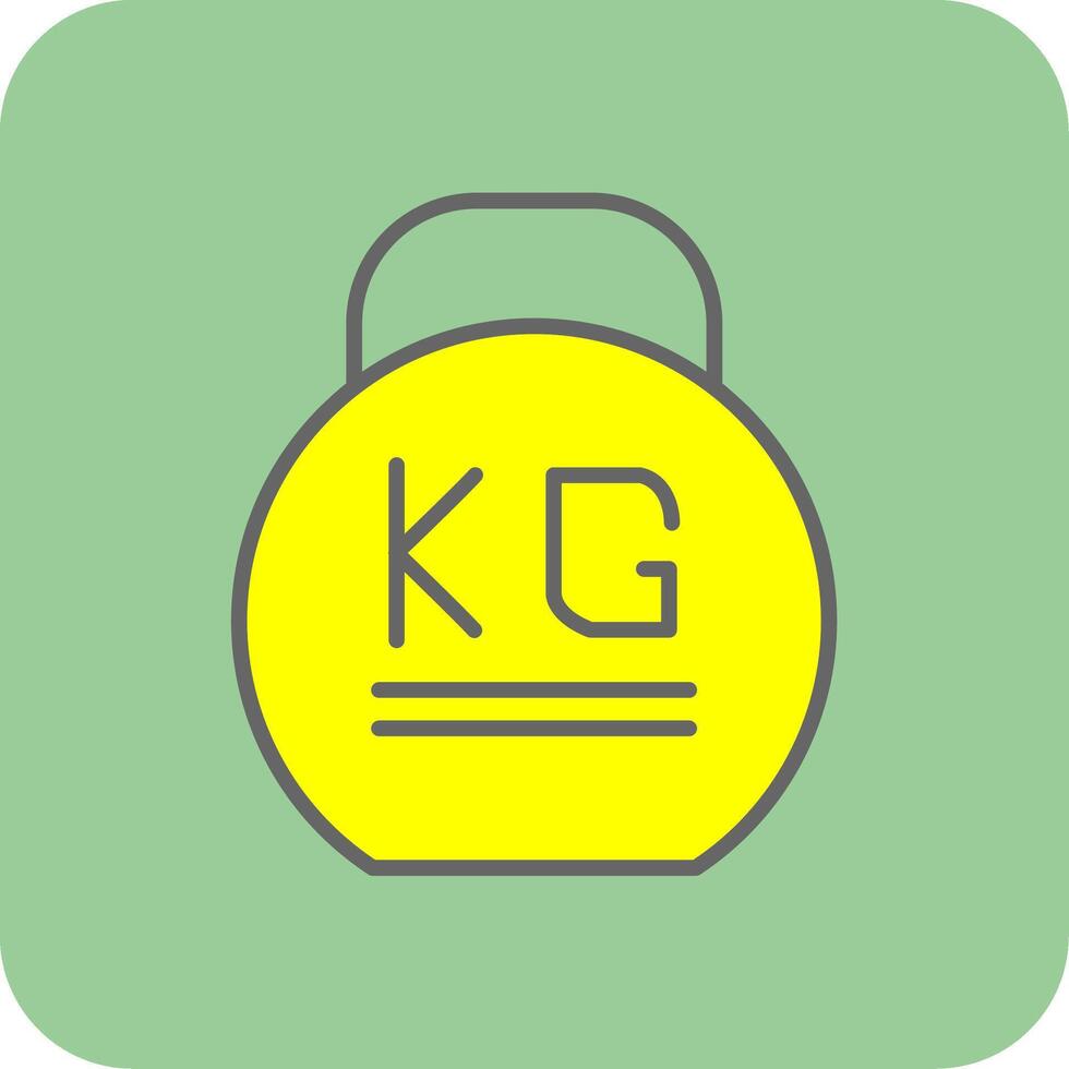 Weight Filled Yellow Icon vector