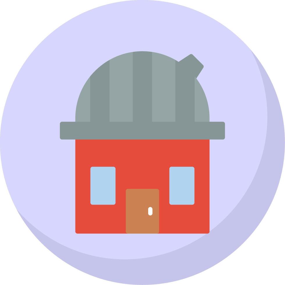 Observatory Flat Bubble Icon vector