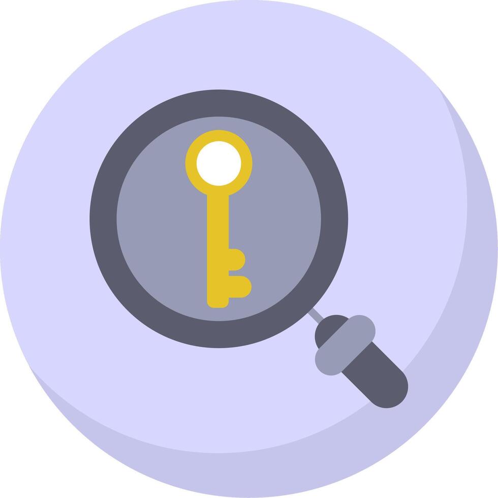 Key Flat Bubble Icon vector