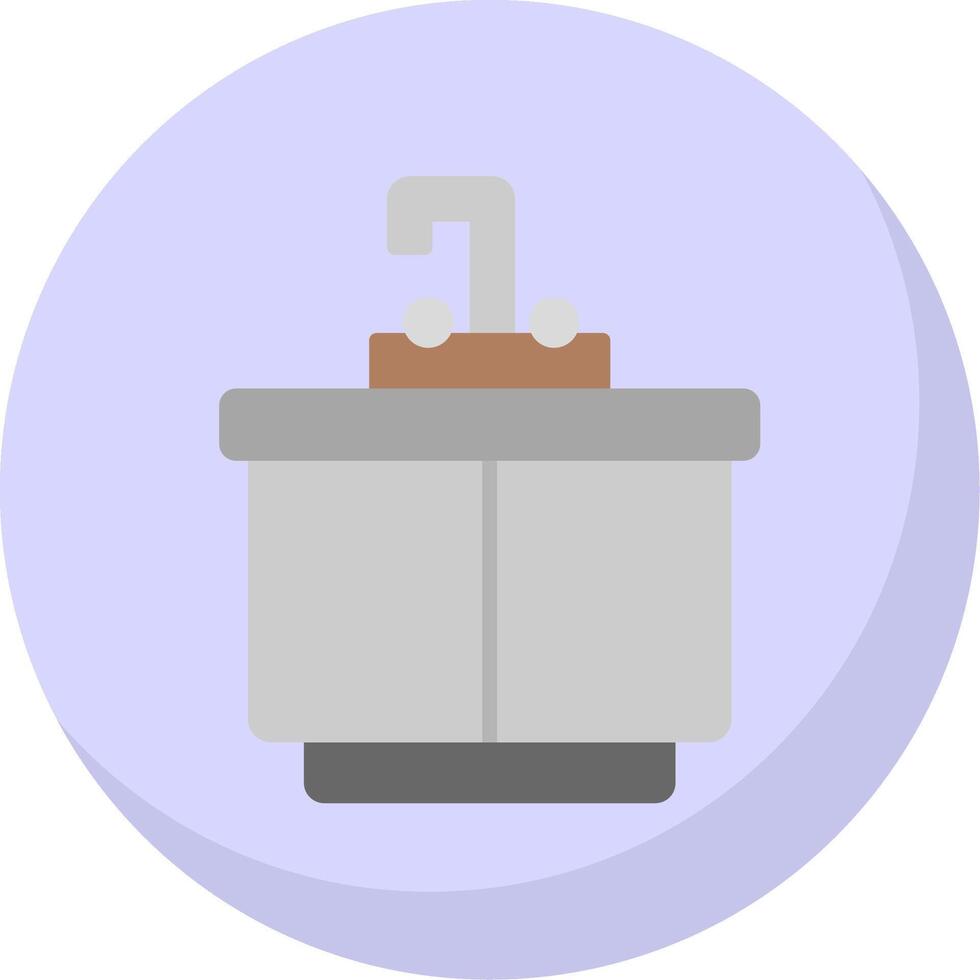 Kitchen Sink Flat Bubble Icon vector