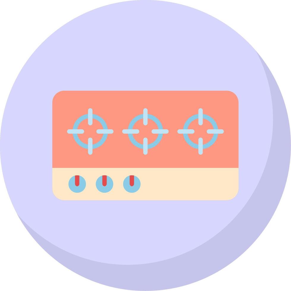 Hob Flat Bubble Icon vector