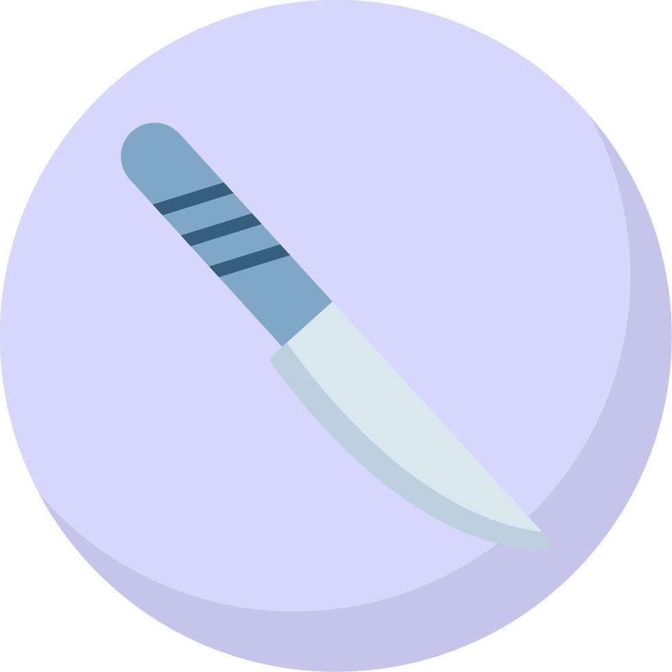 Knife Flat Bubble Icon vector