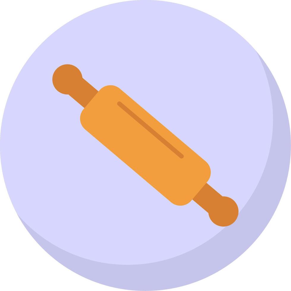Rolling Pin Flat Bubble Icon vector
