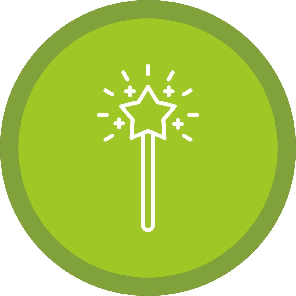 Magic Wand Line Multi Circle Icon vector