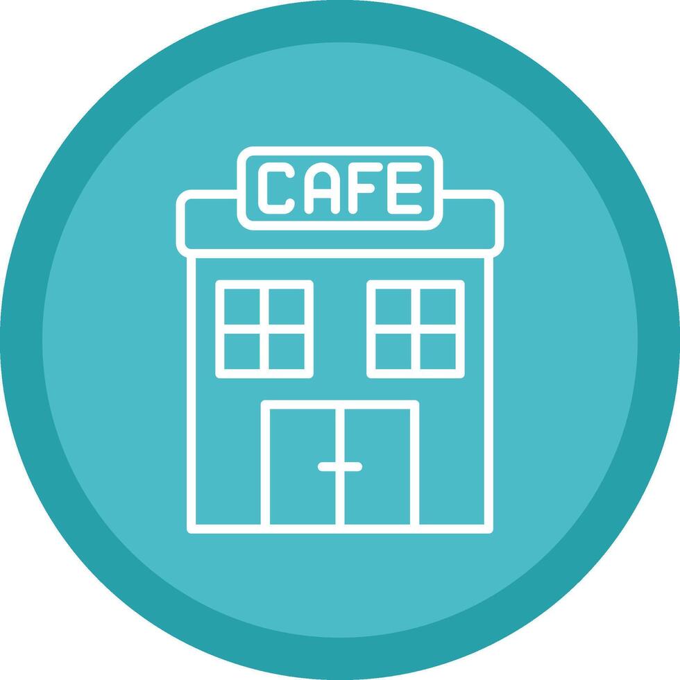 Cafe Line Multi Circle Icon vector
