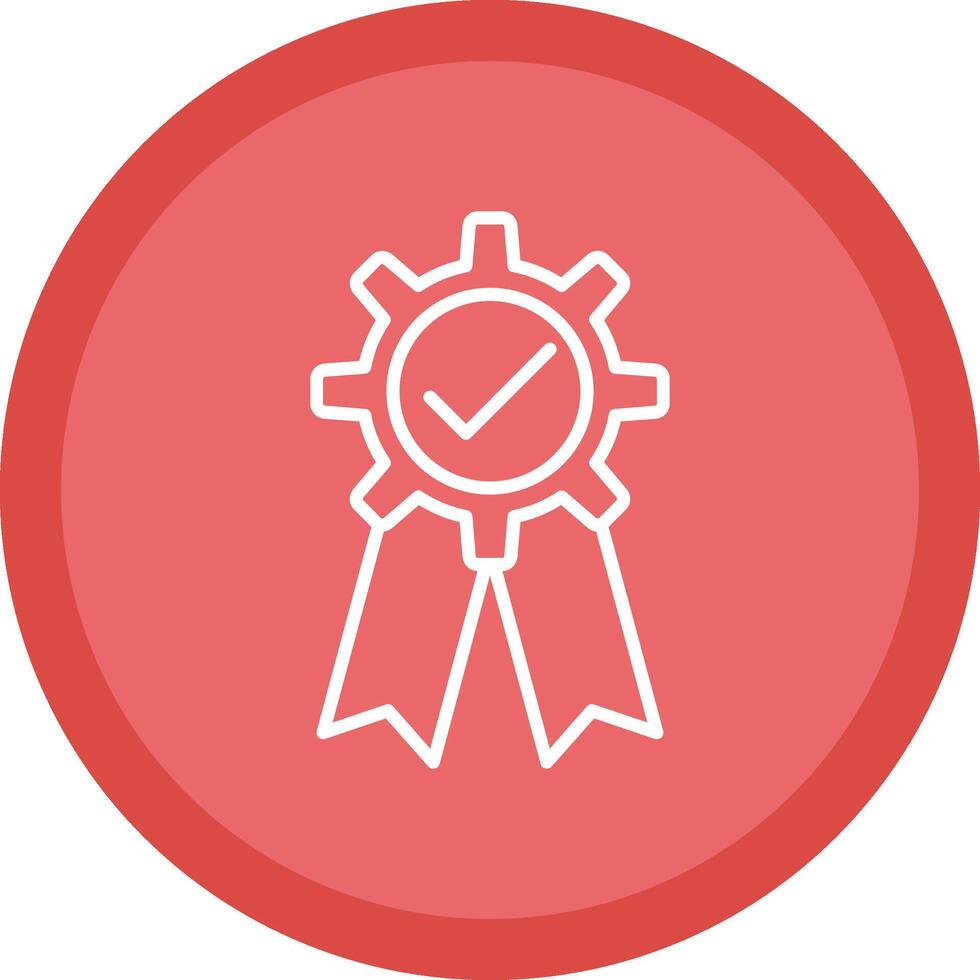 Quality Assurance Line Multi Circle Icon vector
