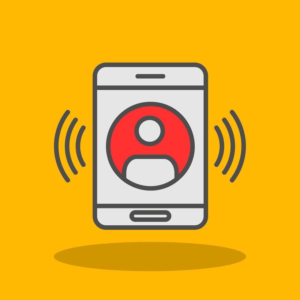 Call Filled Shadow Icon vector