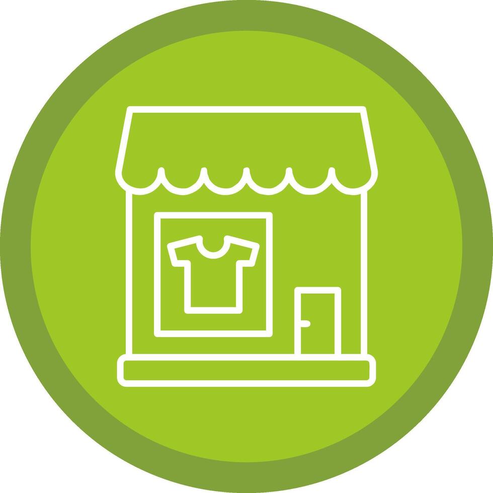 Clothing Shop Line Multi Circle Icon vector