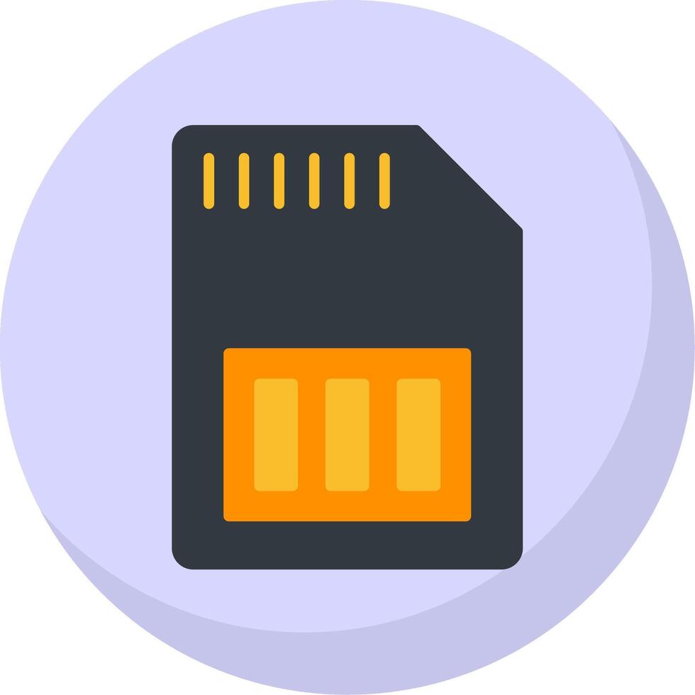 Sd Card Flat Bubble Icon vector