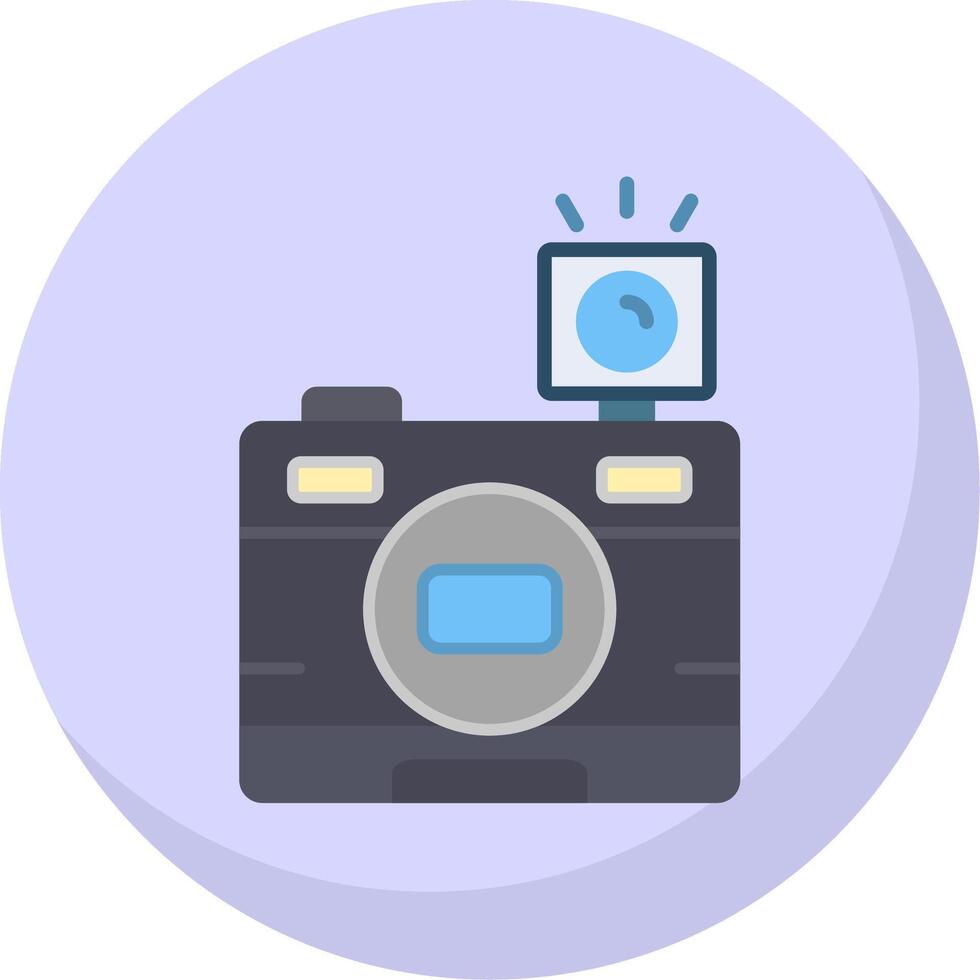 Photo Flat Bubble Icon vector