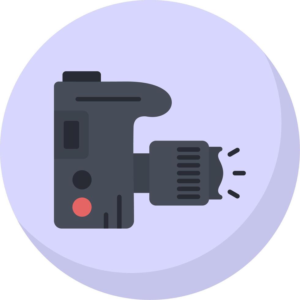 Photo Flat Bubble Icon vector