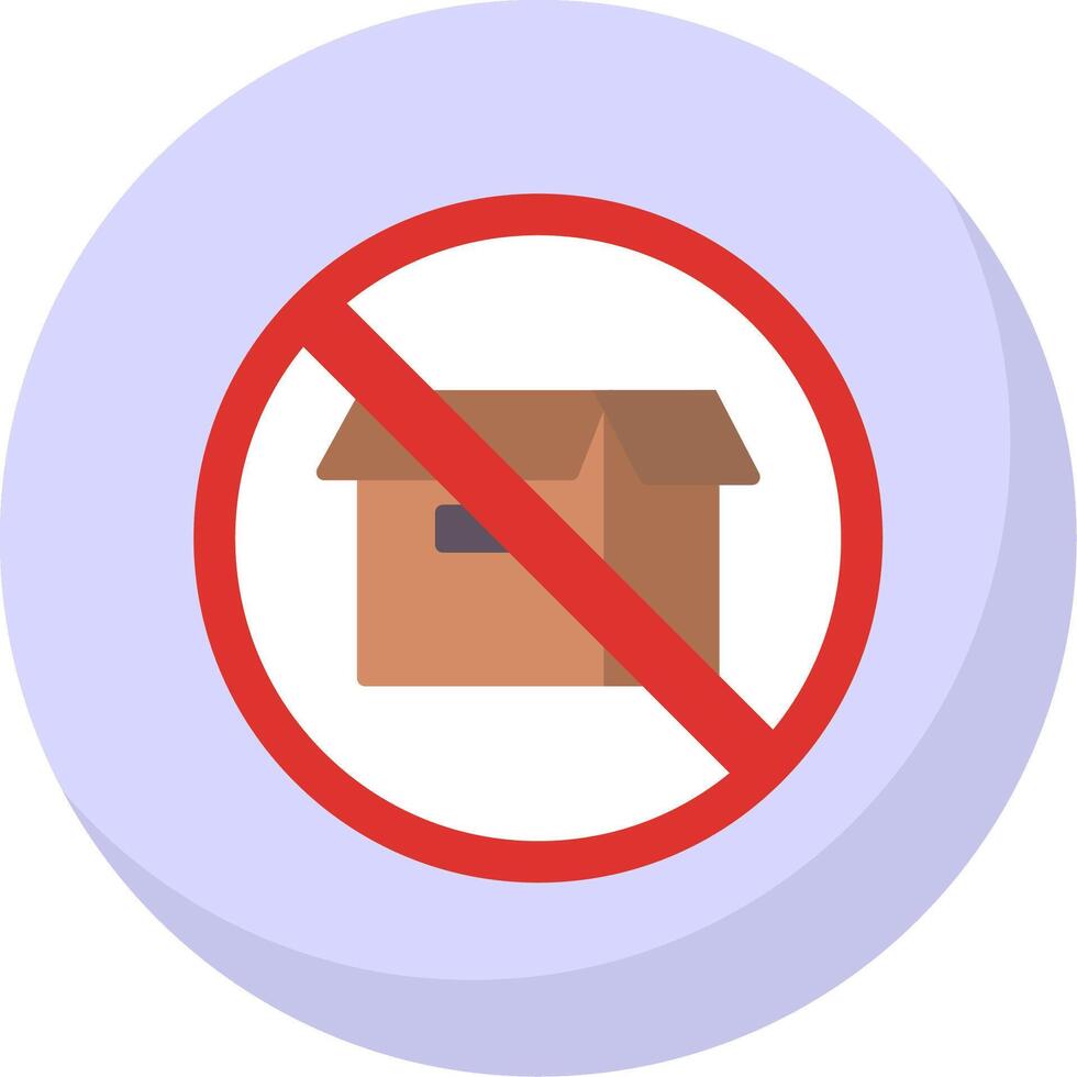 Prohibited Sign Flat Bubble Icon vector