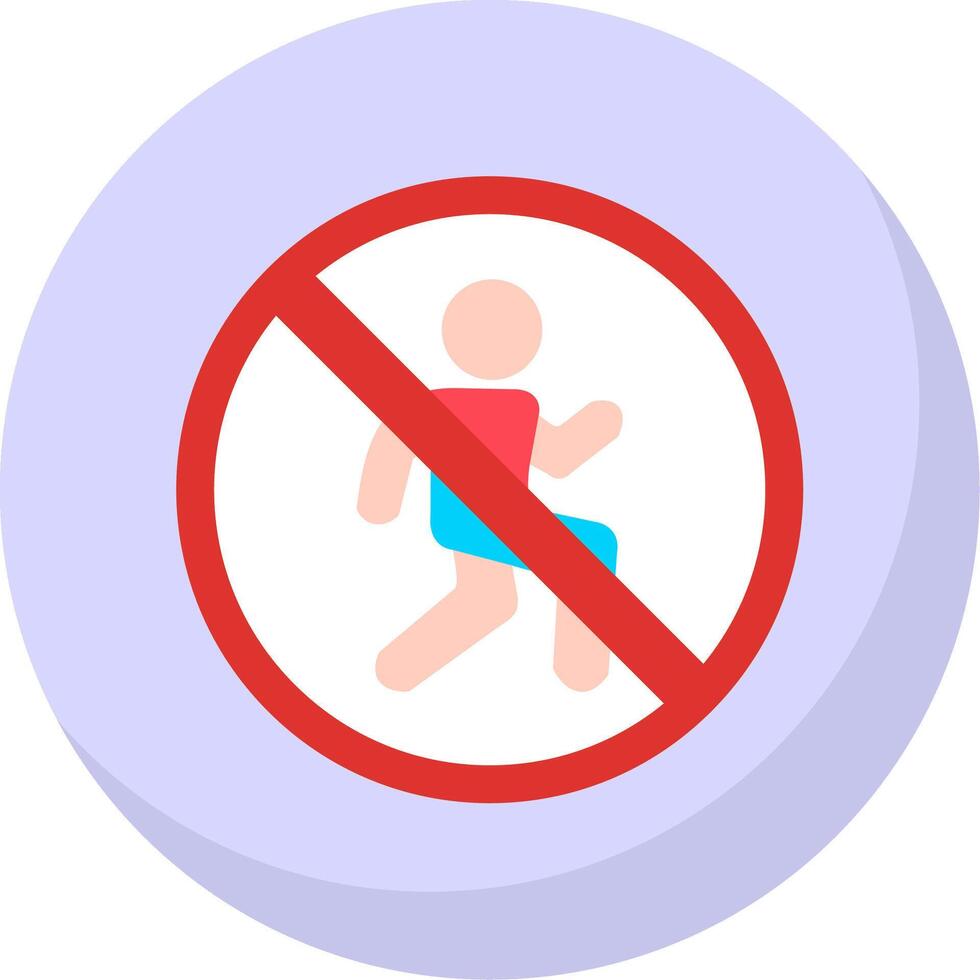 Prohibited Sign Flat Bubble Icon vector