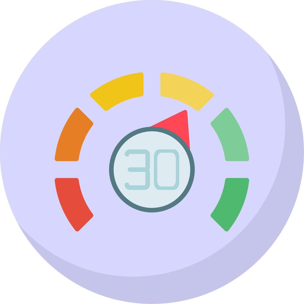 Thermostat Flat Bubble Icon vector