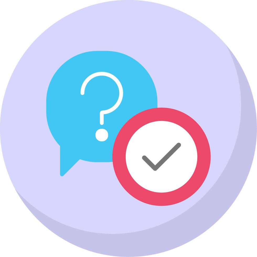 Question Flat Bubble Icon vector