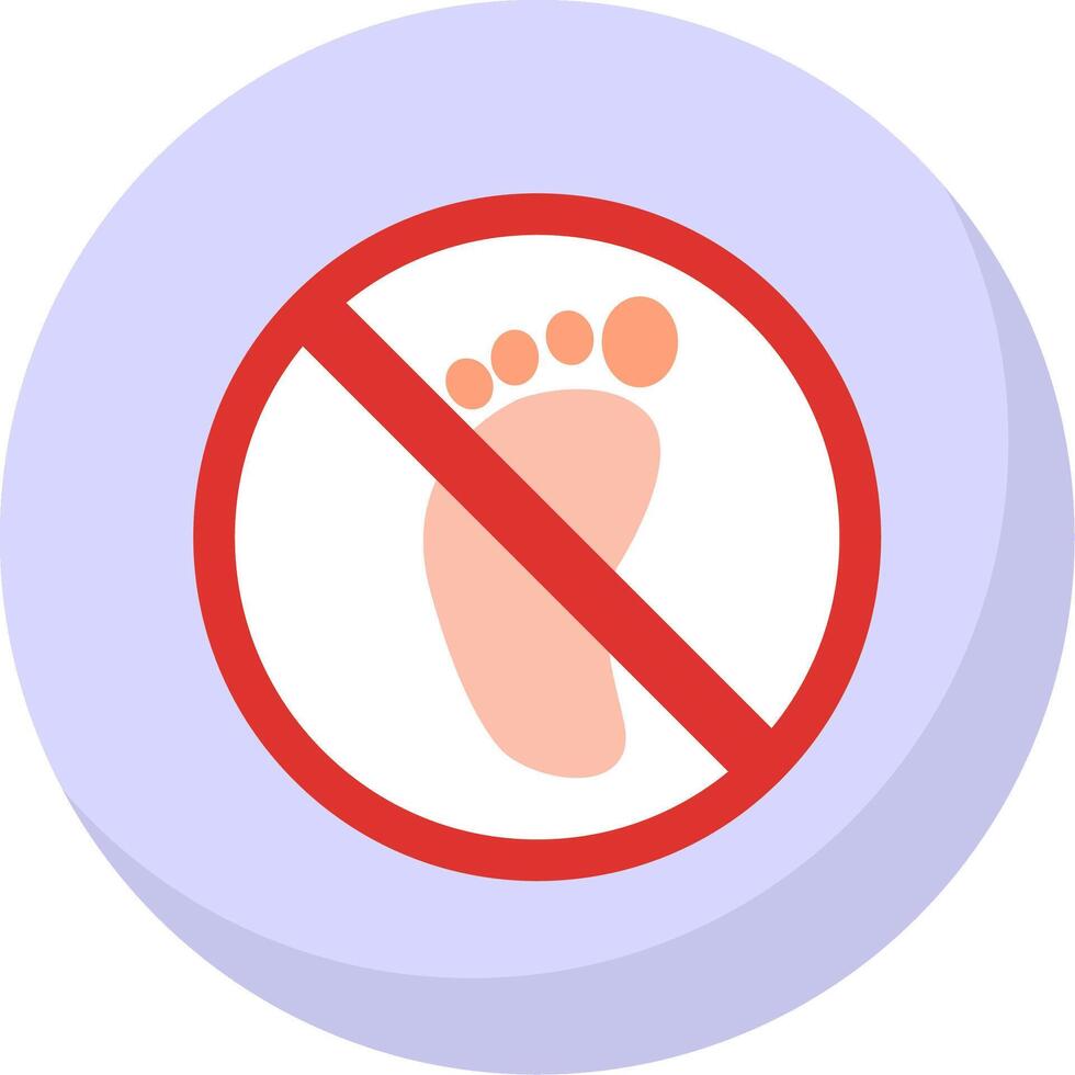 Prohibited Sign Flat Bubble Icon vector