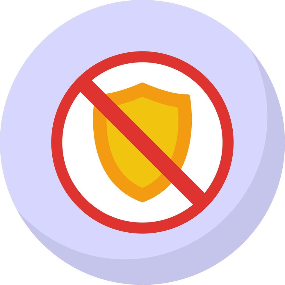 Prohibited Sign Flat Bubble Icon vector