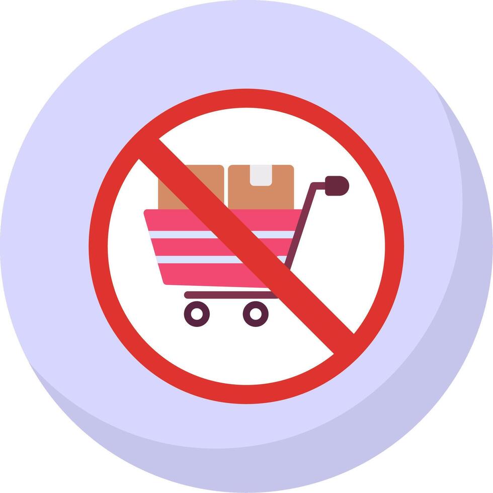 Prohibited Sign Flat Bubble Icon vector