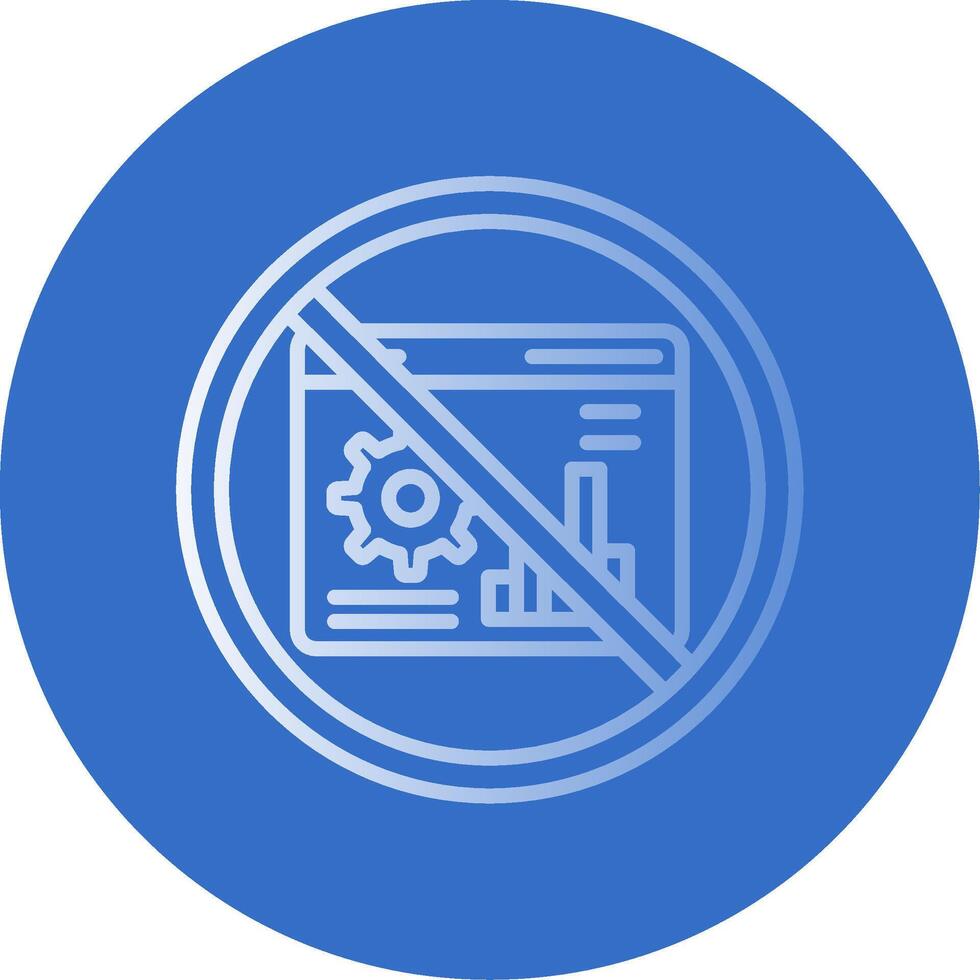Prohibited Sign Flat Bubble Icon vector
