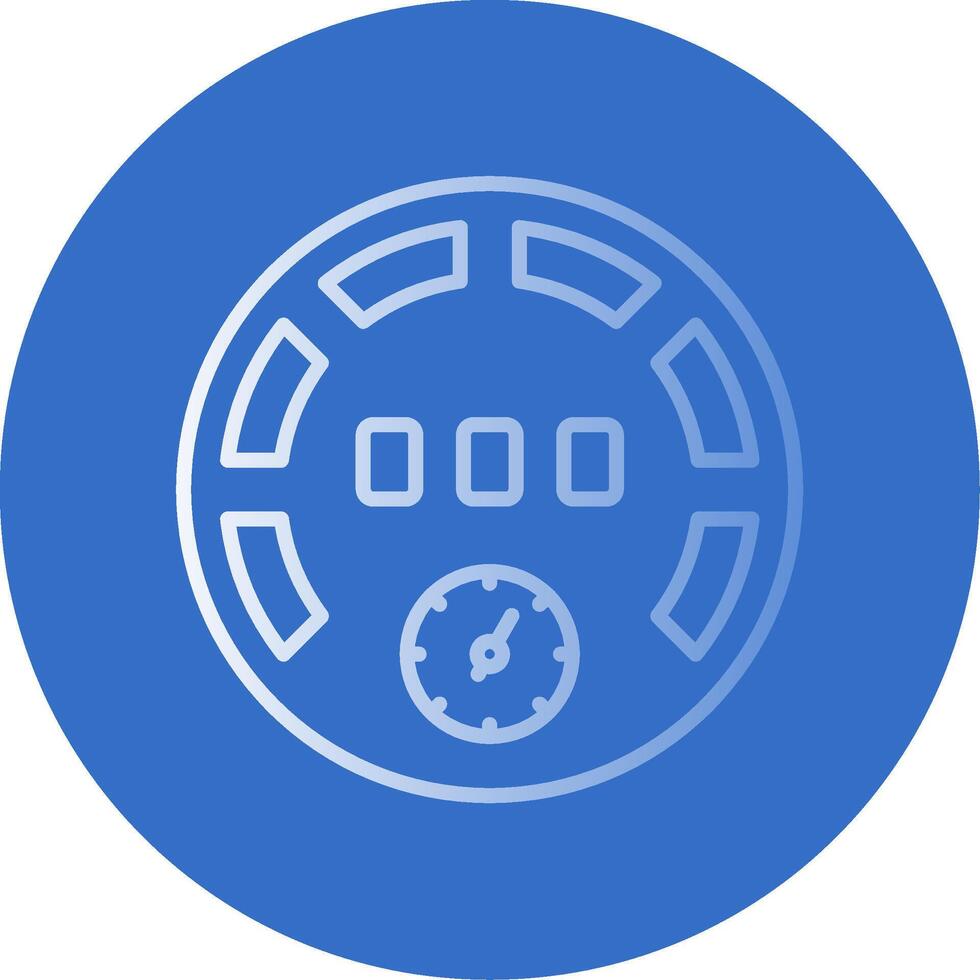 Gauge Flat Bubble Icon vector