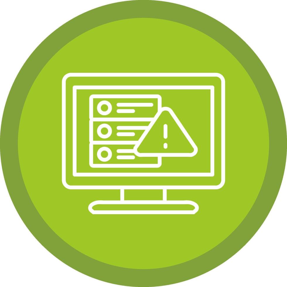 Warning Line Multi Circle Icon vector