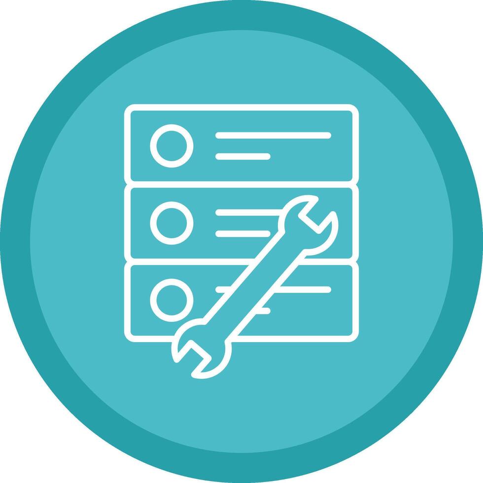 Repair Tool Line Multi Circle Icon vector