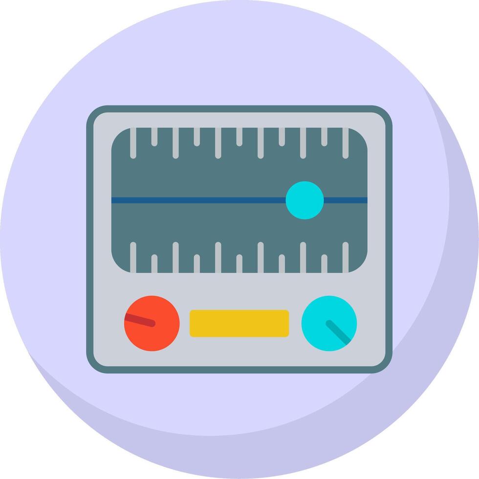 Dial Flat Bubble Icon vector