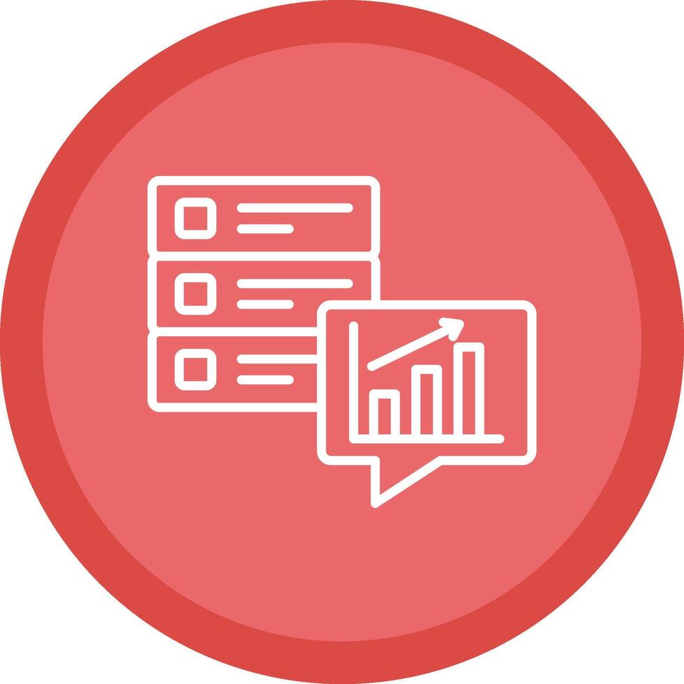 datos analítica línea multi circulo icono vector