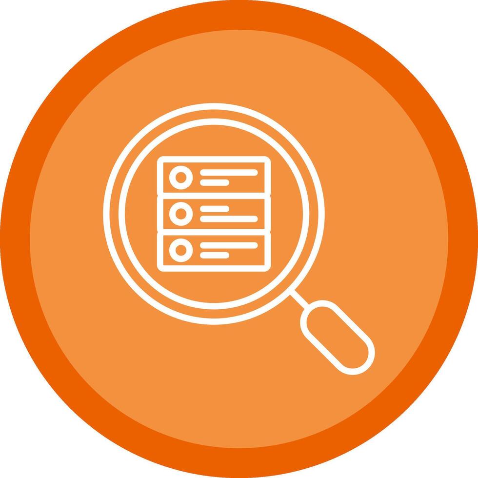 Search Database Line Multi Circle Icon vector