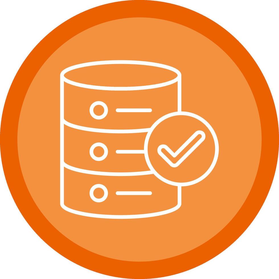 Approved Database Line Multi Circle Icon vector