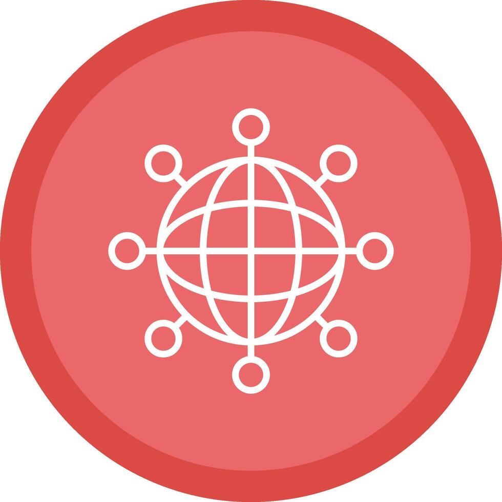 Internet Line Multi Circle Icon vector