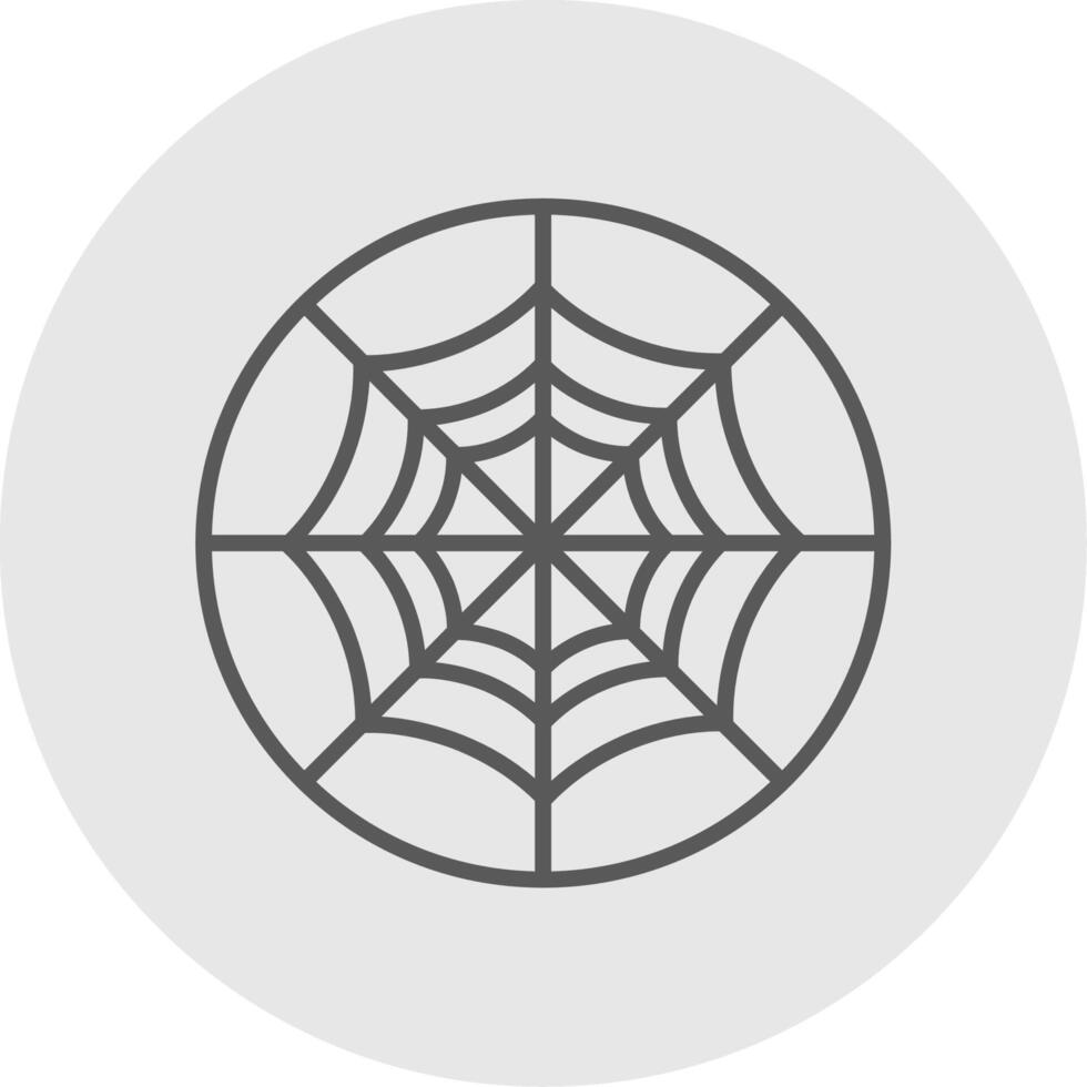 Spider Web Line Filled Light Icon vector