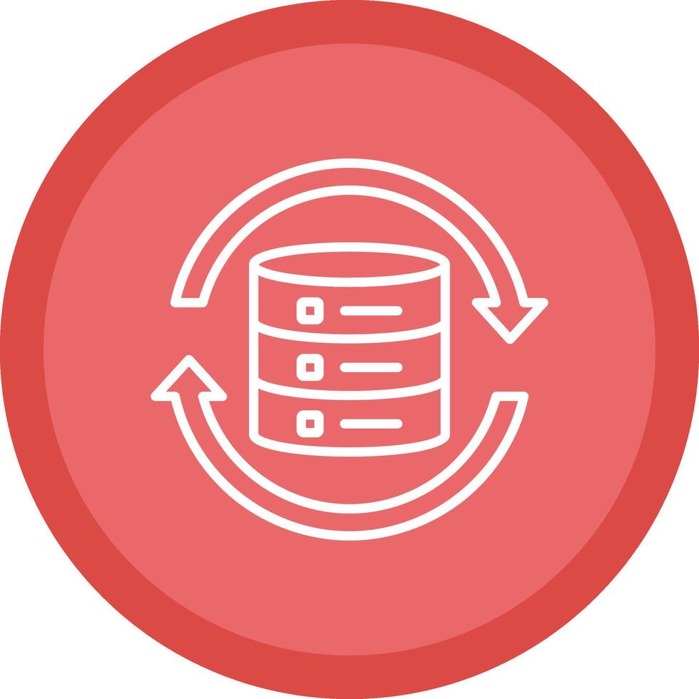Data Synchronization Line Multi Circle Icon vector
