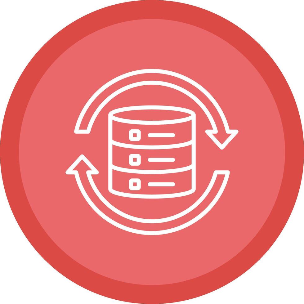 datos sincronización línea multi circulo icono vector